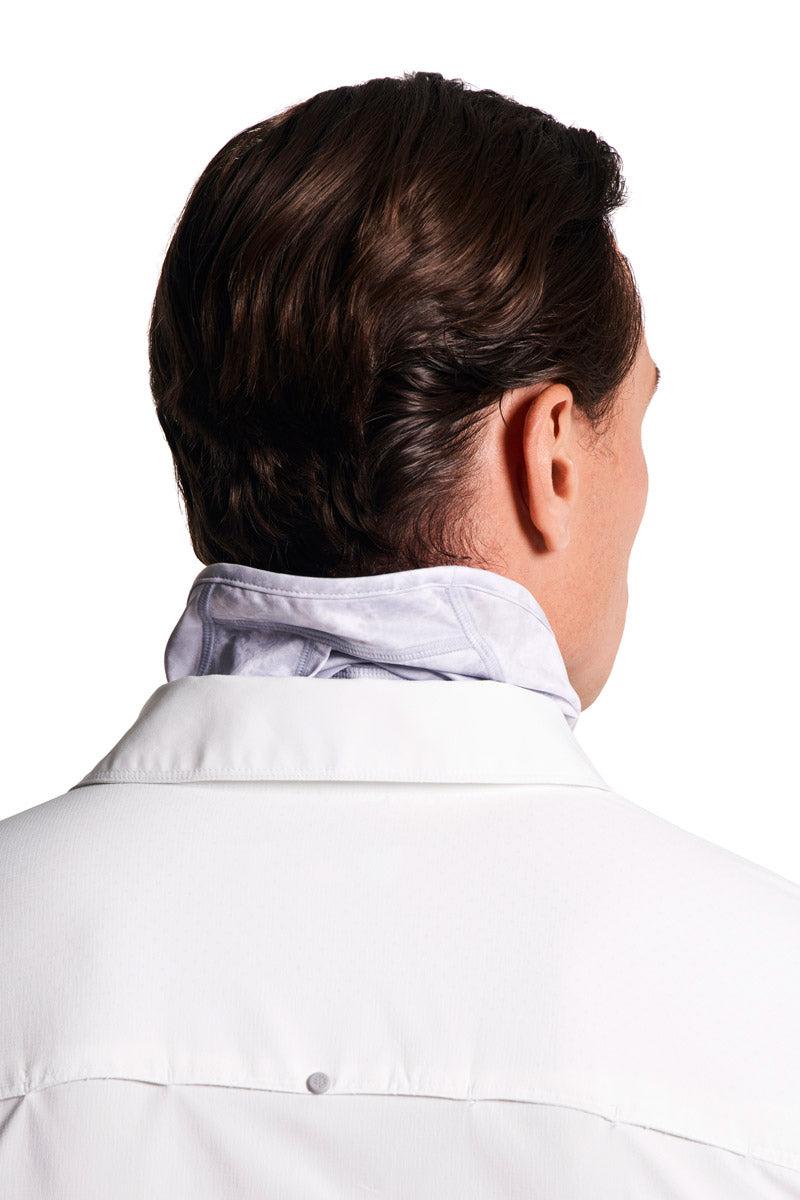 Coolibar Unisex MaxShield Fishing Gaiter | Grey Water Print