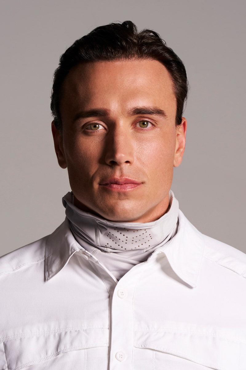 coolibar Unisex MaxShield Fishing Gaiter | Sleek Grey