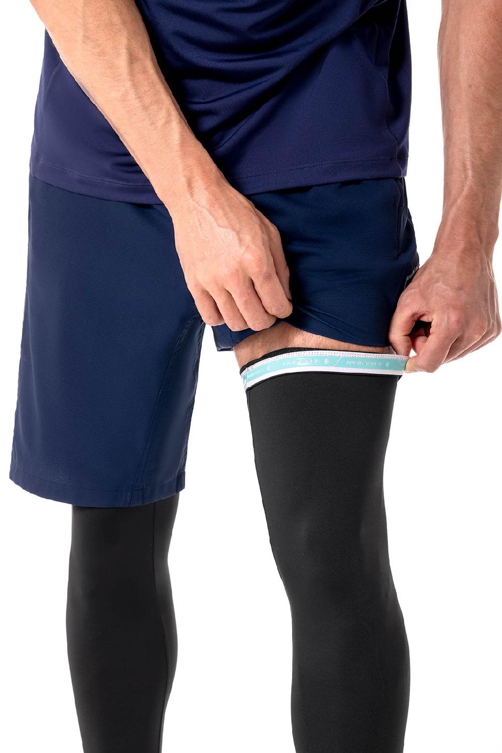 Coolibar Unisex Maxshield Performance Leg Sleeves | Black