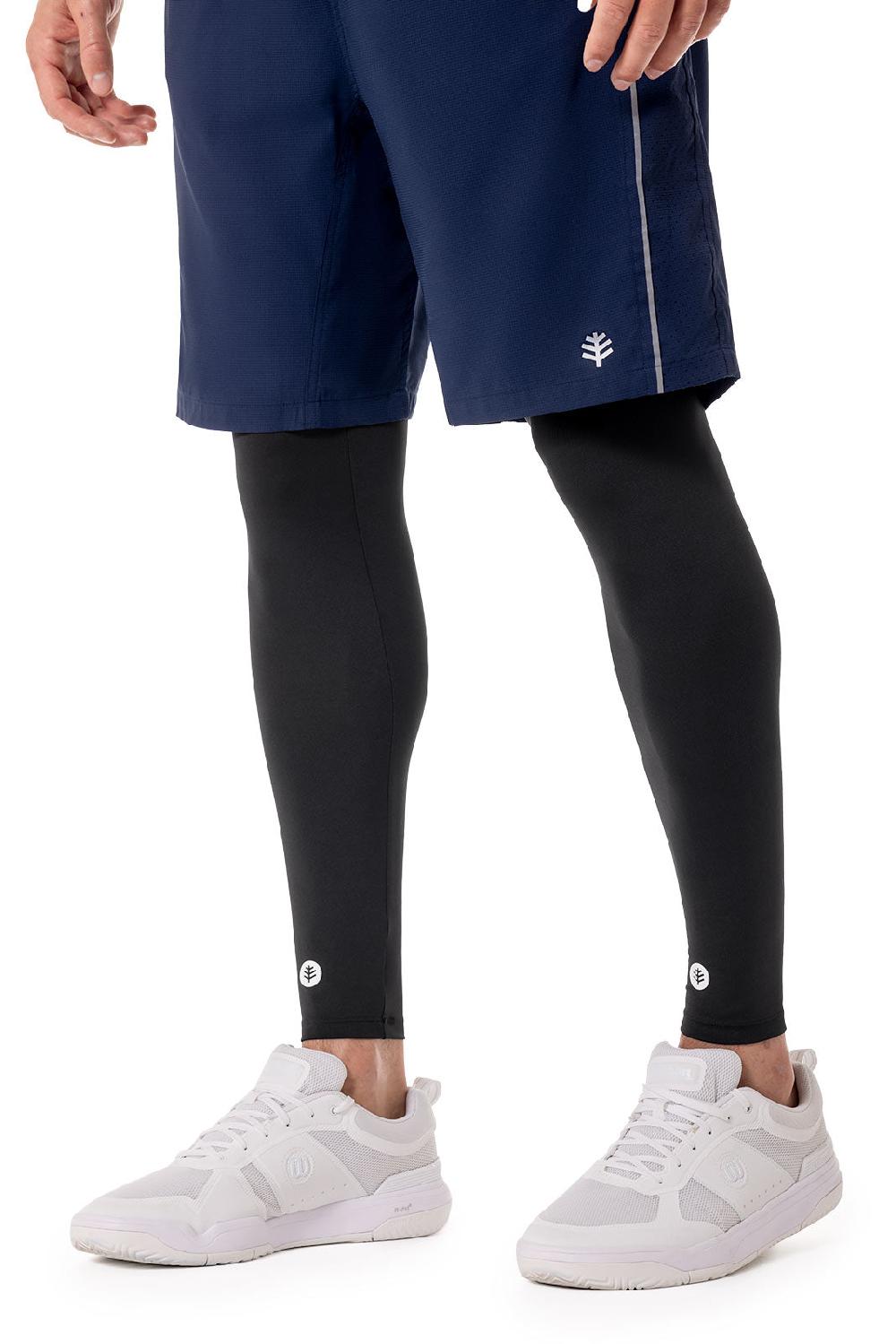 coolibar Unisex Maxshield Performance Leg Sleeves | Black