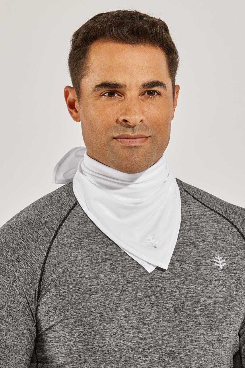 Coolibar Unisex Virasana Performance Sun Bandana | White