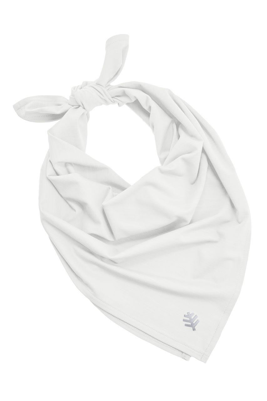 coolibar Unisex Virasana Performance Sun Bandana | White