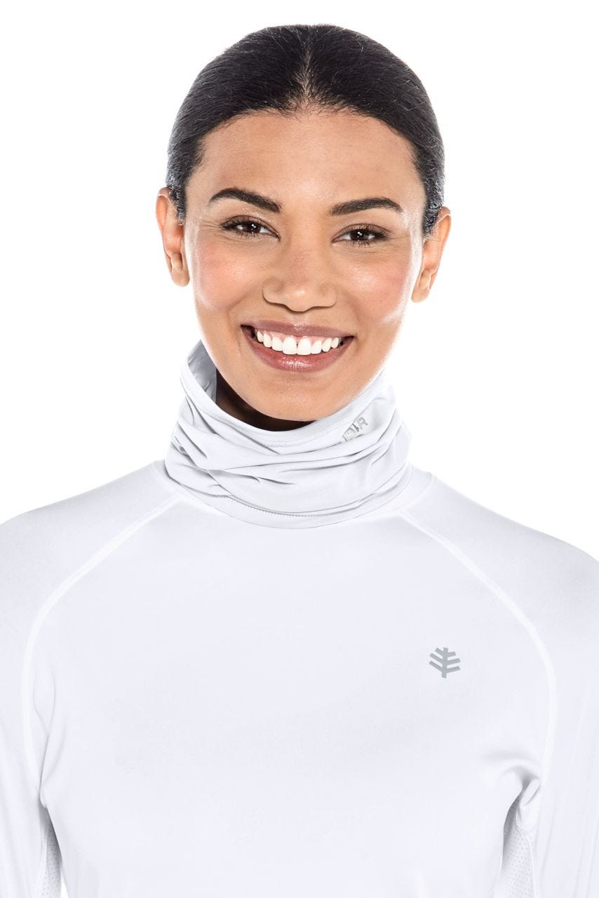 Coolibar Unisex Virasana Performance Sun Gaiter | White