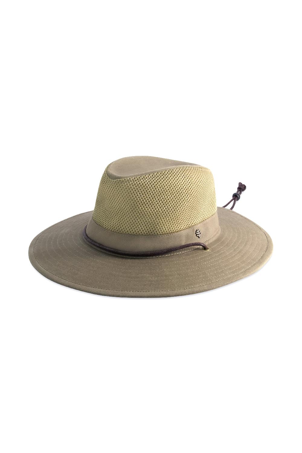Coolibar Walkabout Vented Hat Waxed Cotton | Smoke Grey