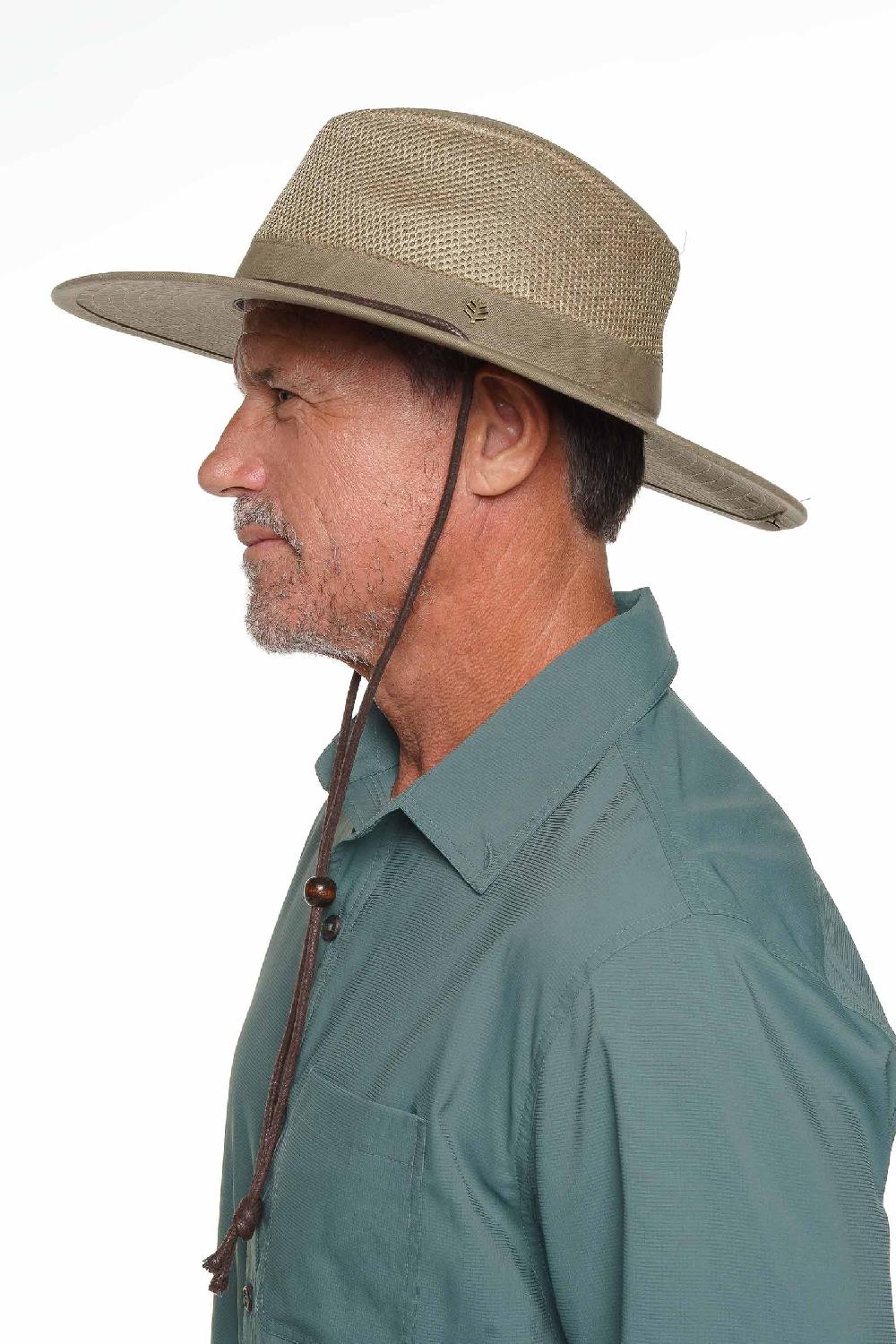 Coolibar Walkabout Vented Hat Waxed Cotton | Smoke Grey