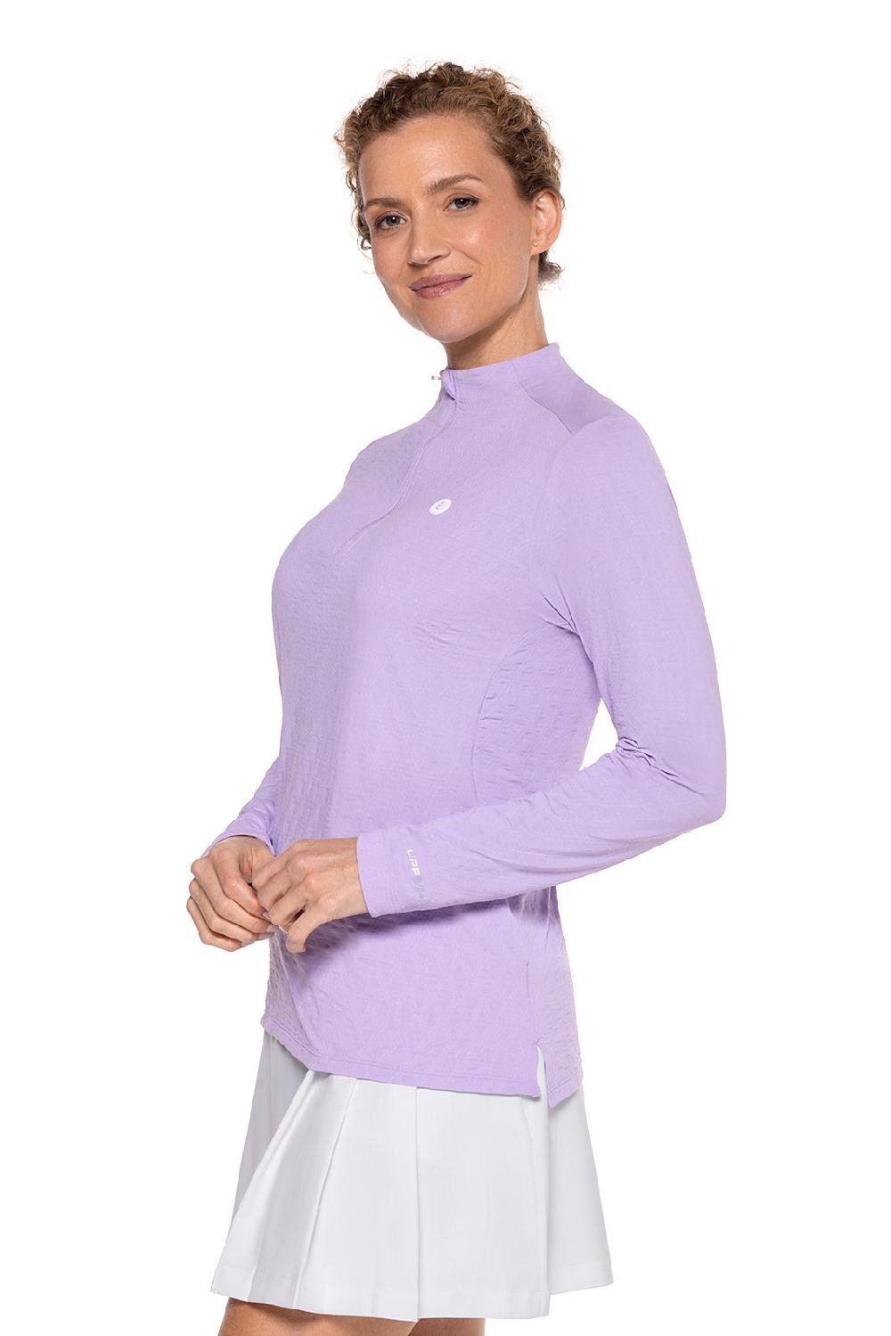 Coolibar Women's Albatross Long Sleeve Pullover | Lavendula Diamond Jacquard