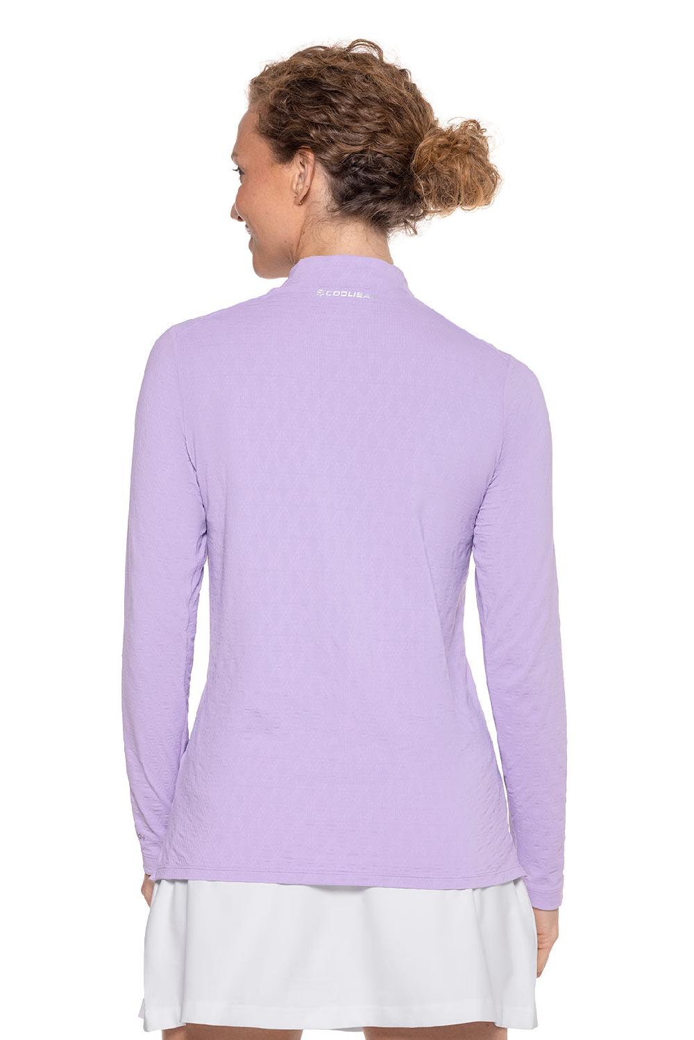 Coolibar Women's Albatross Long Sleeve Pullover | Lavendula Diamond Jacquard