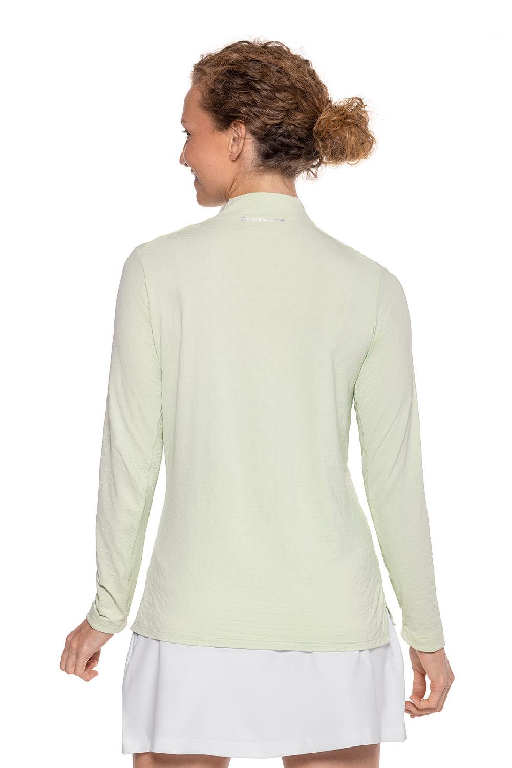 Coolibar Women's Albatross Long Sleeve Pullover | Seedling Diamond Jacquard