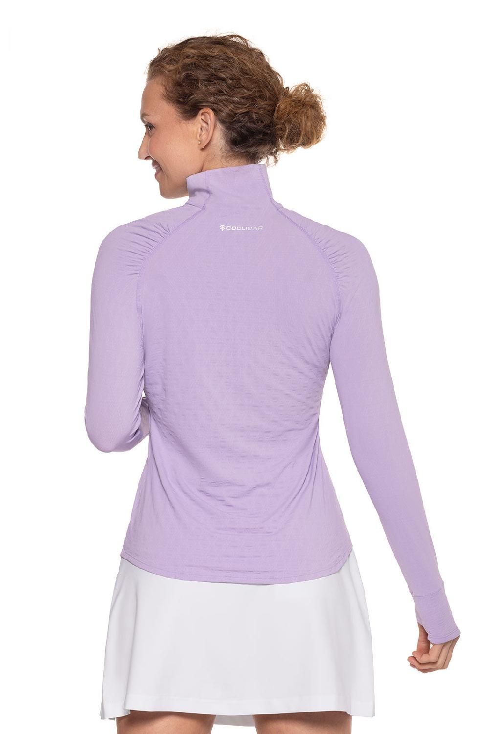 Coolibar Women's Arabella Golf Quarter-Zip | Lavendula Diamond Jacquard