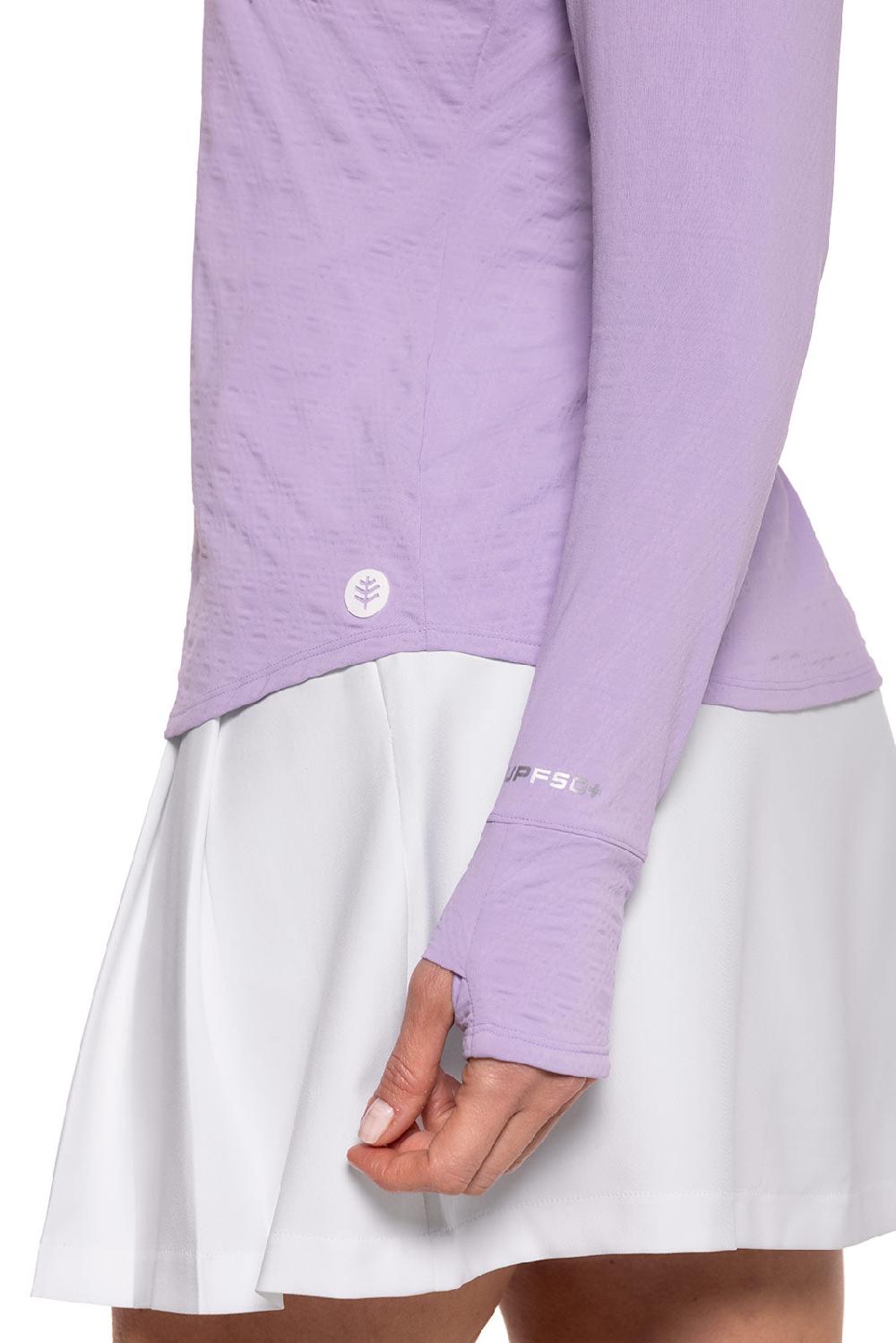 Coolibar Women's Arabella Golf Quarter-Zip | Lavendula Diamond Jacquard