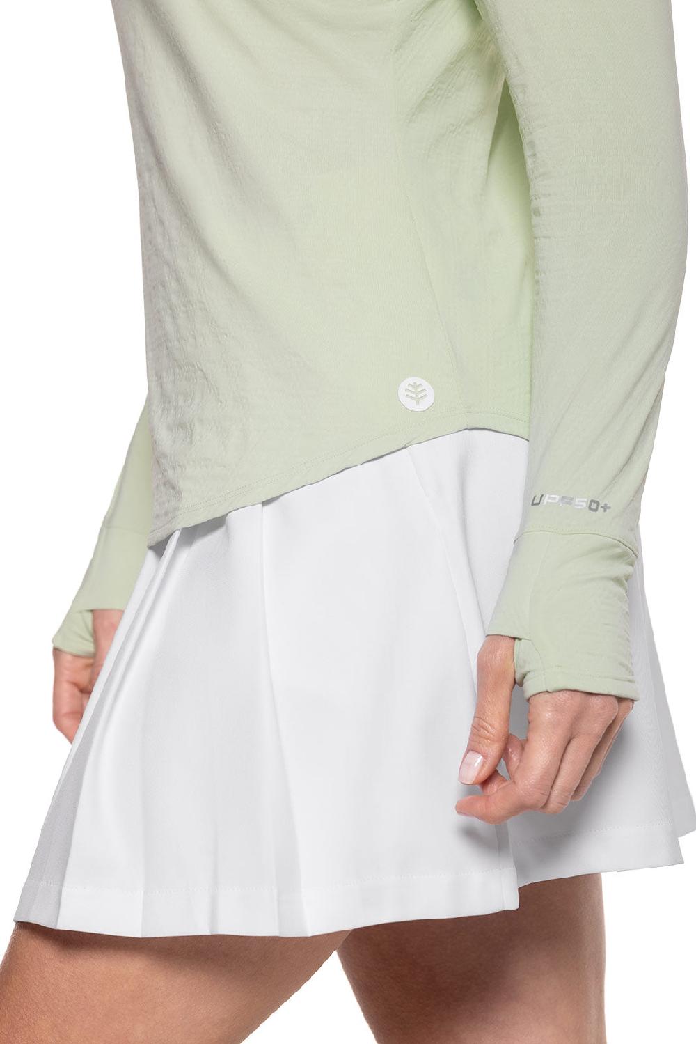 Coolibar Women's Arabella Golf Quarter-Zip | Seedling Diamond Jacquard