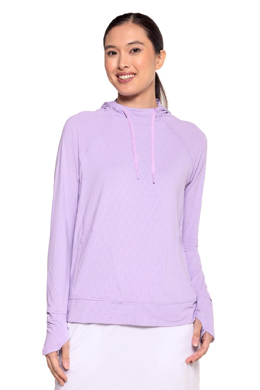 coolibar Women's Arabella Hoodie | Lavendula Diamond Jacquard