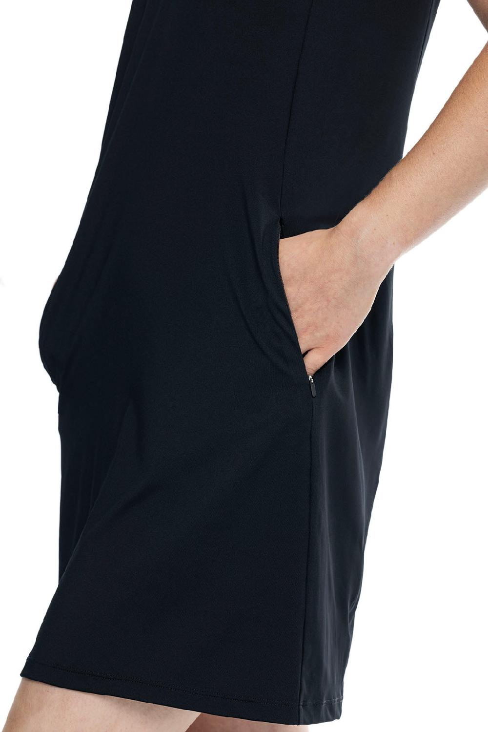 Coolibar Women's Backspin Golf Sleeveless Dress | Black