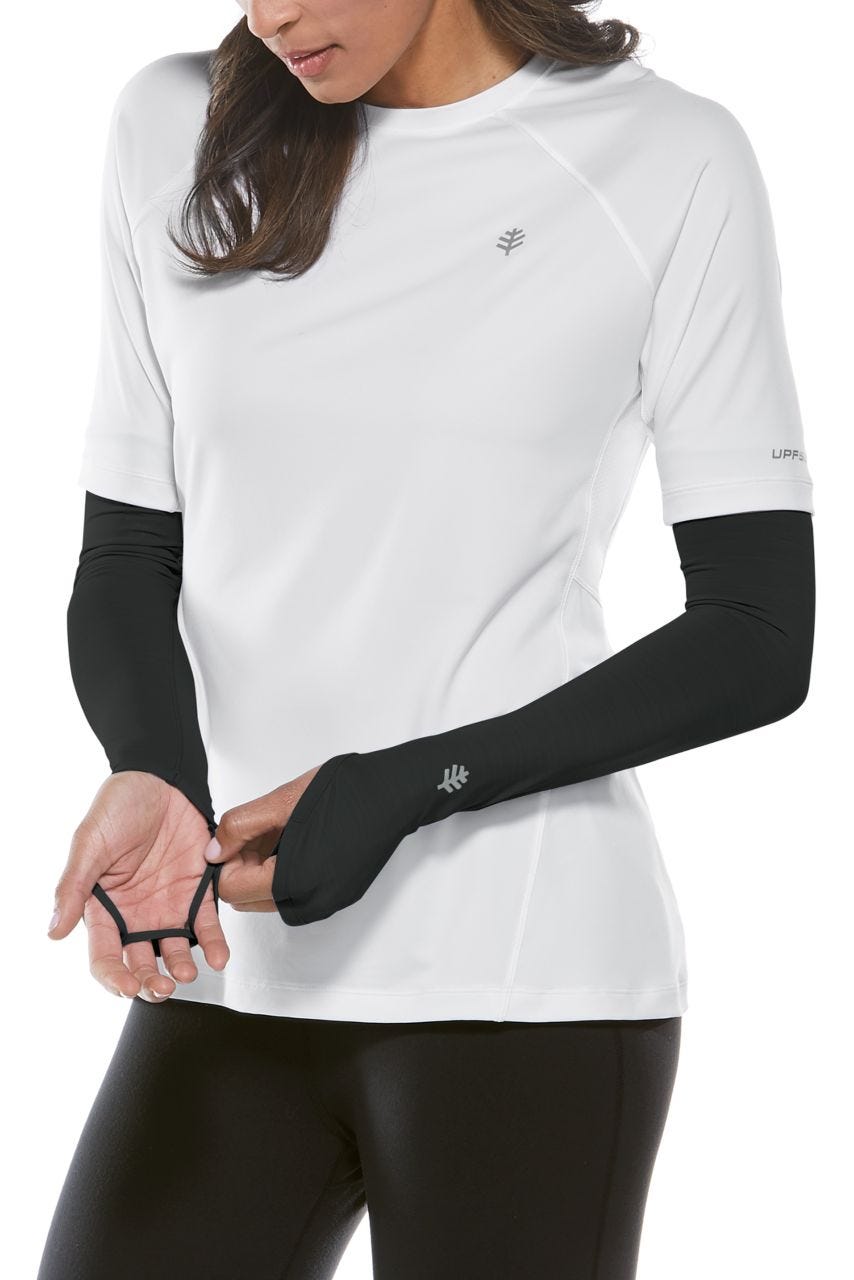 Coolibar Women's Backspin Performance Sleeves | Black