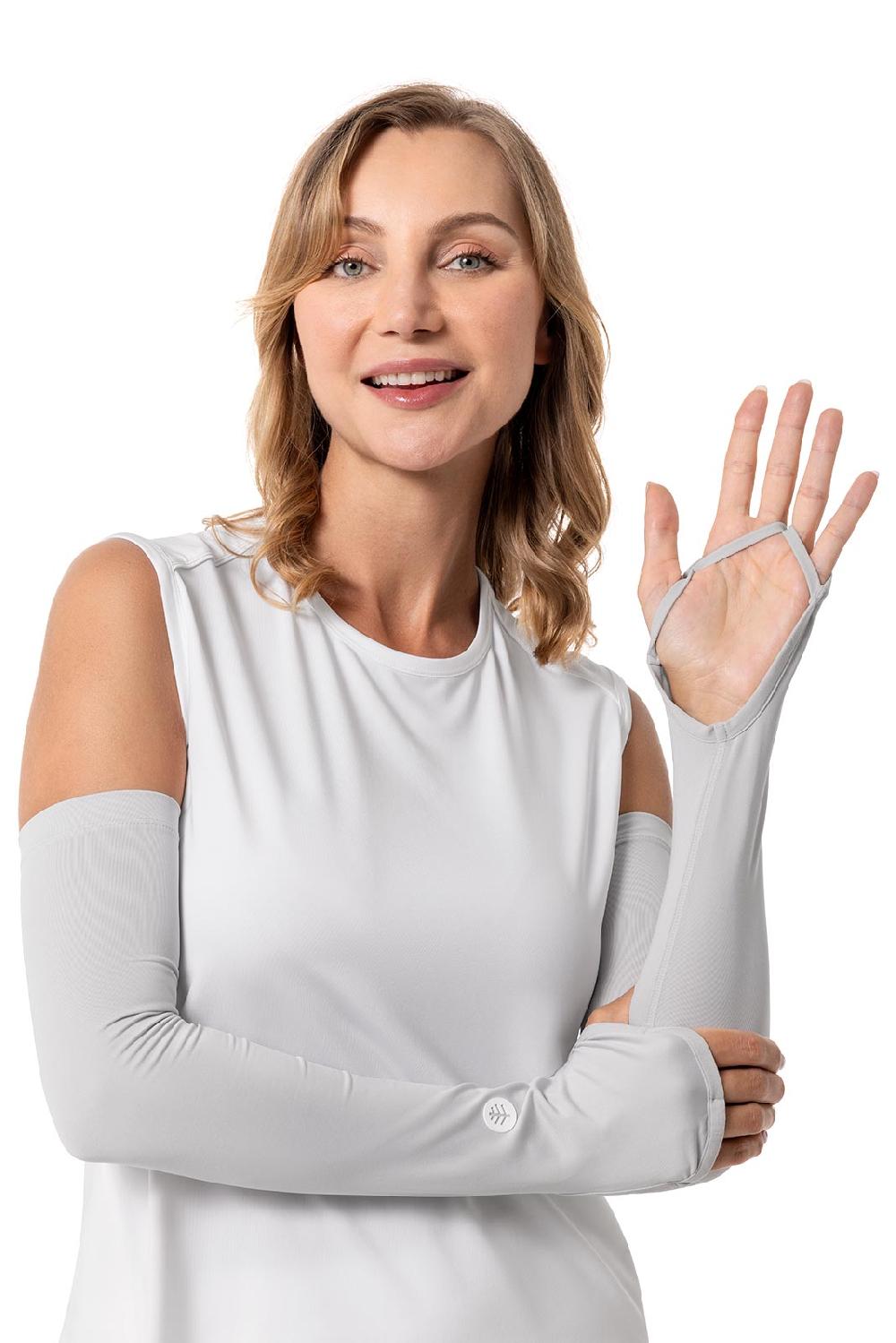 Coolibar Women's Backspin Performance Sleeves | Sleek Grey