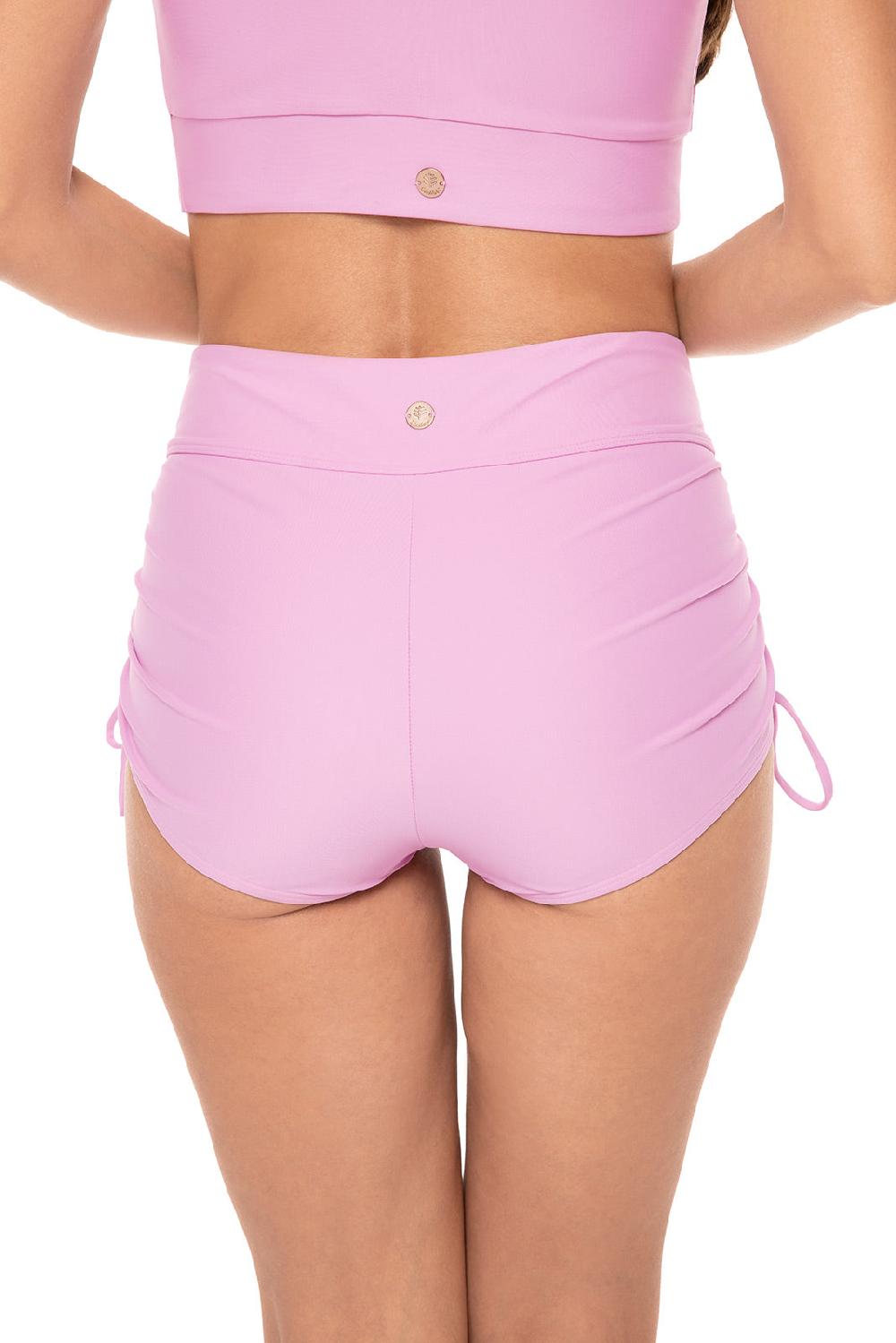 Coolibar Women's Bayshore Ruched Swim Shorts | Peony Pink