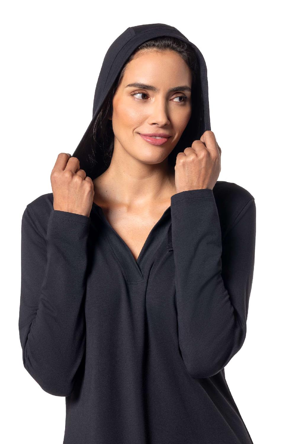 Coolibar Women's Catalina Beach Cover-Up Dress | Black