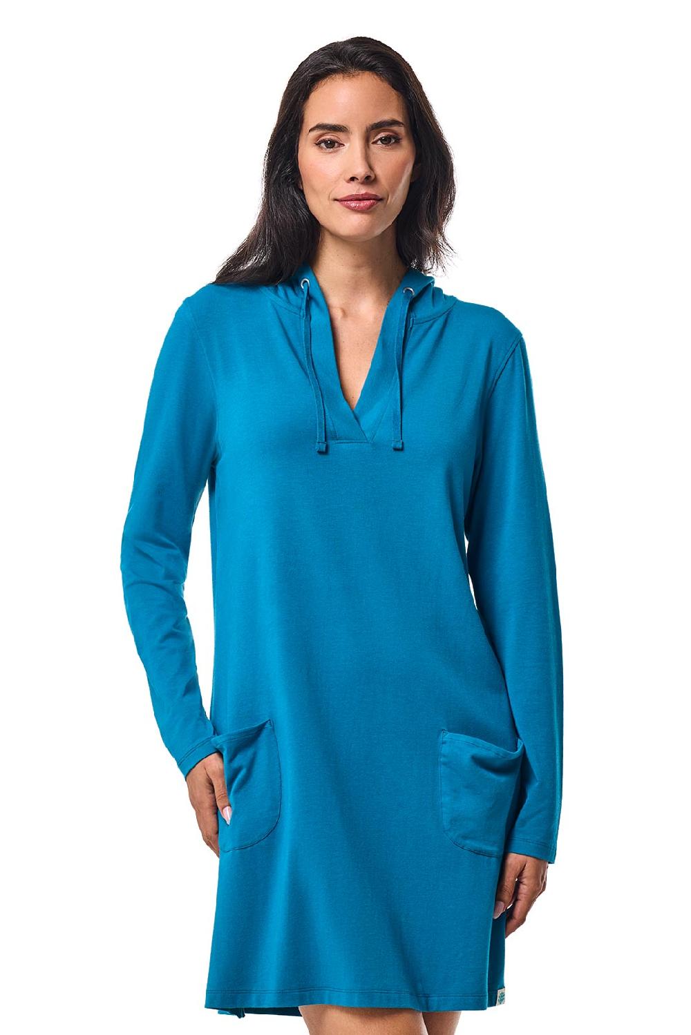 Coolibar Women's Catalina Beach Cover-Up Dress | Bluejay