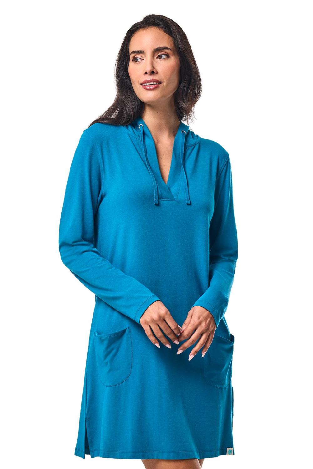 Coolibar Women's Catalina Beach Cover-Up Dress | Bluejay