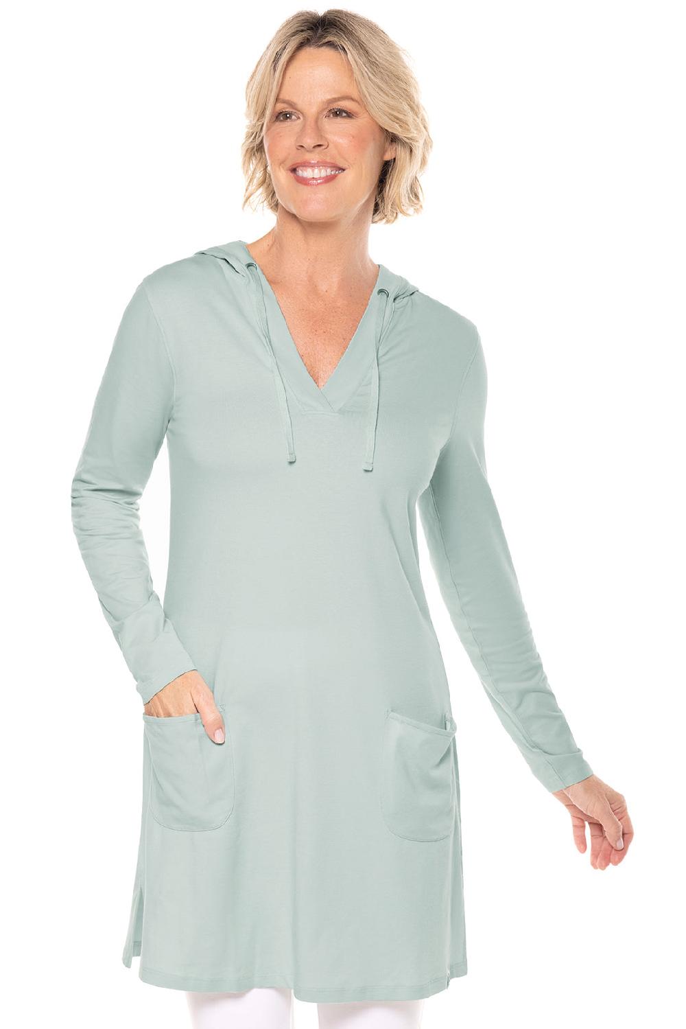 coolibar Women's Catalina Beach Cover-Up Dress | Misty Aqua