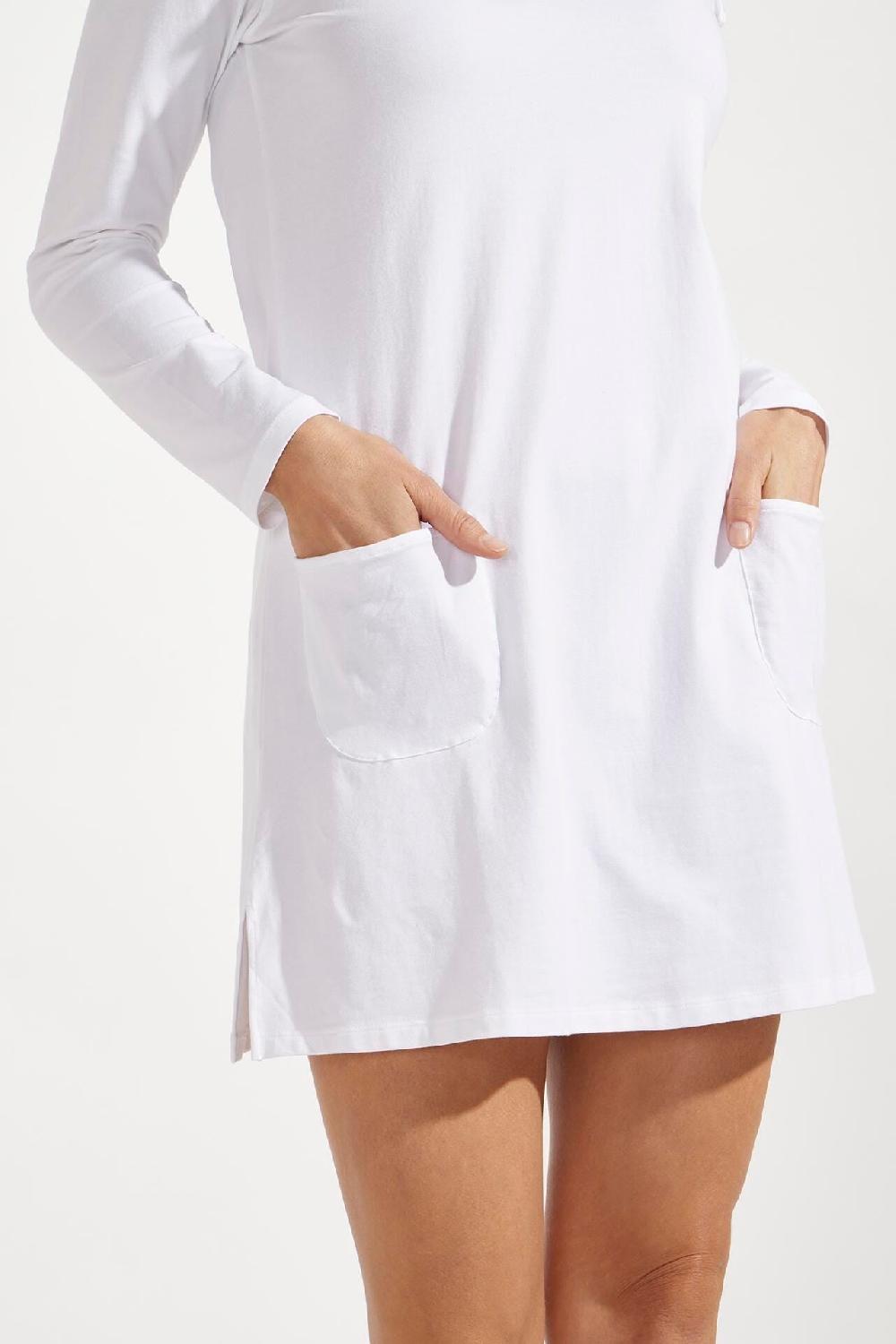 Coolibar Women's Catalina Beach Cover-Up Dress | White
