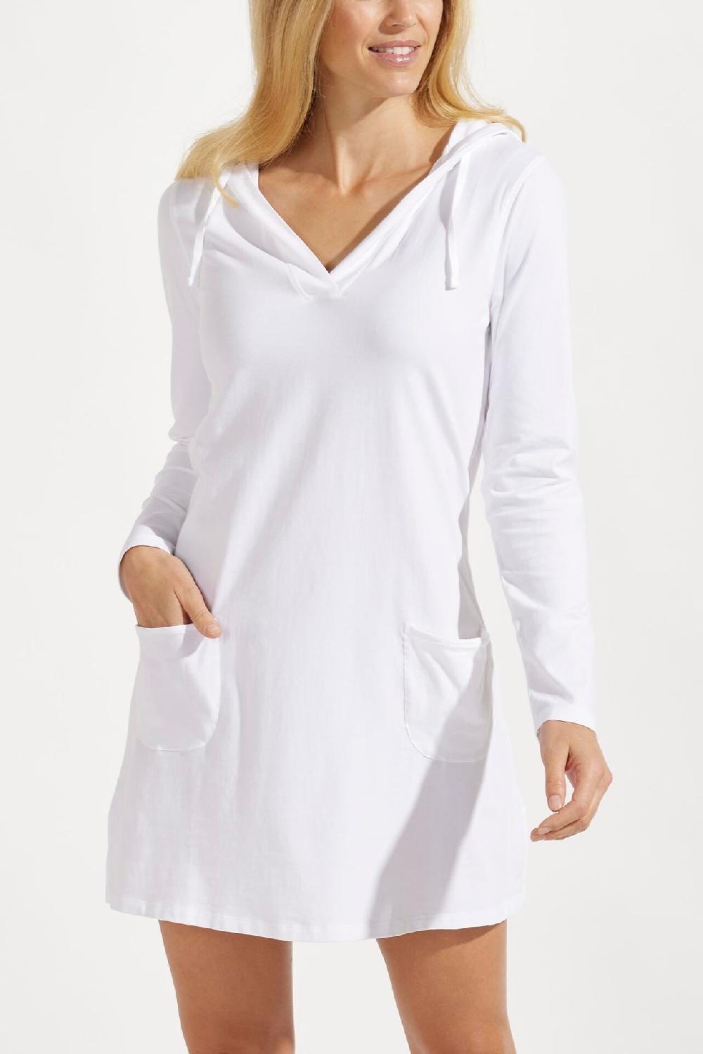 coolibar Women's Catalina Beach Cover-Up Dress | White