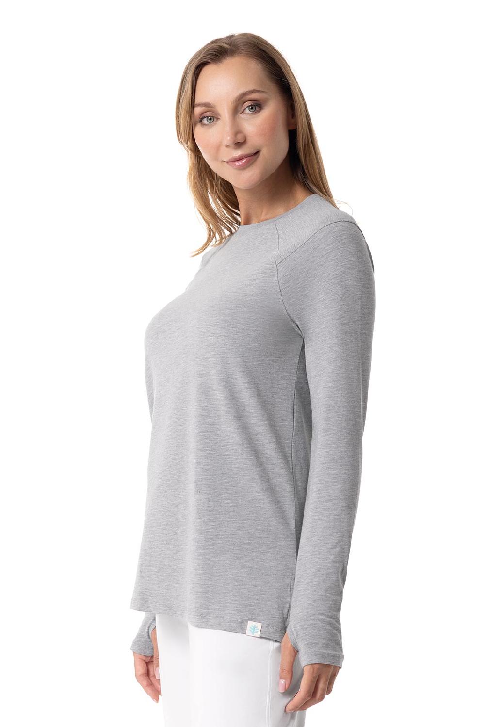 coolibar Women's Dania Long Sleeve Tee | Grey Heather