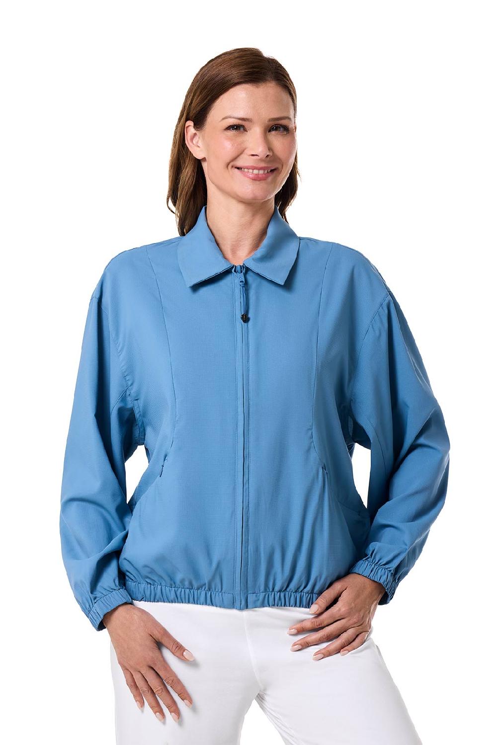 Coolibar Women's Destin Travel Windbreaker | Blue Dusk