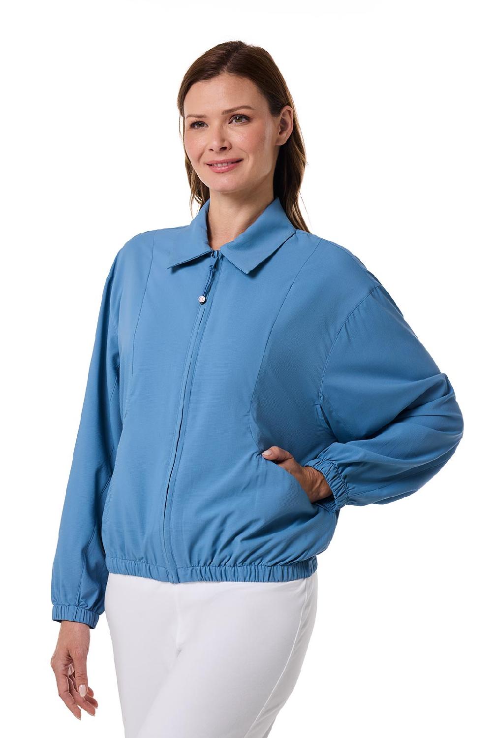 Coolibar Women's Destin Travel Windbreaker | Blue Dusk