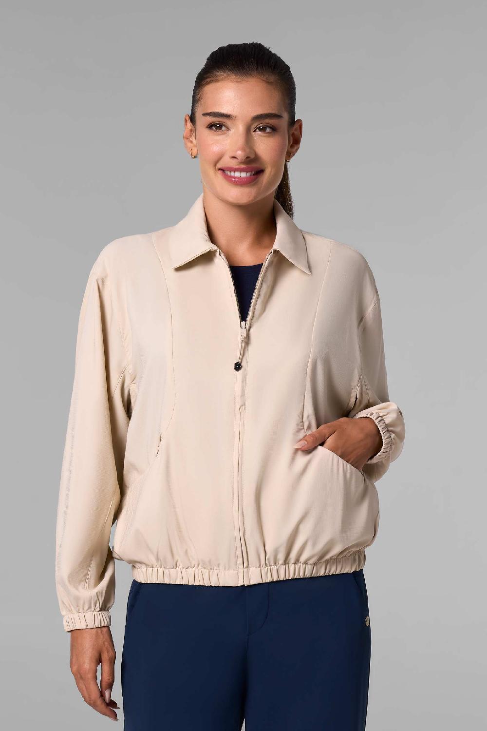 coolibar Women's Destin Travel Windbreaker | Pale Khaki