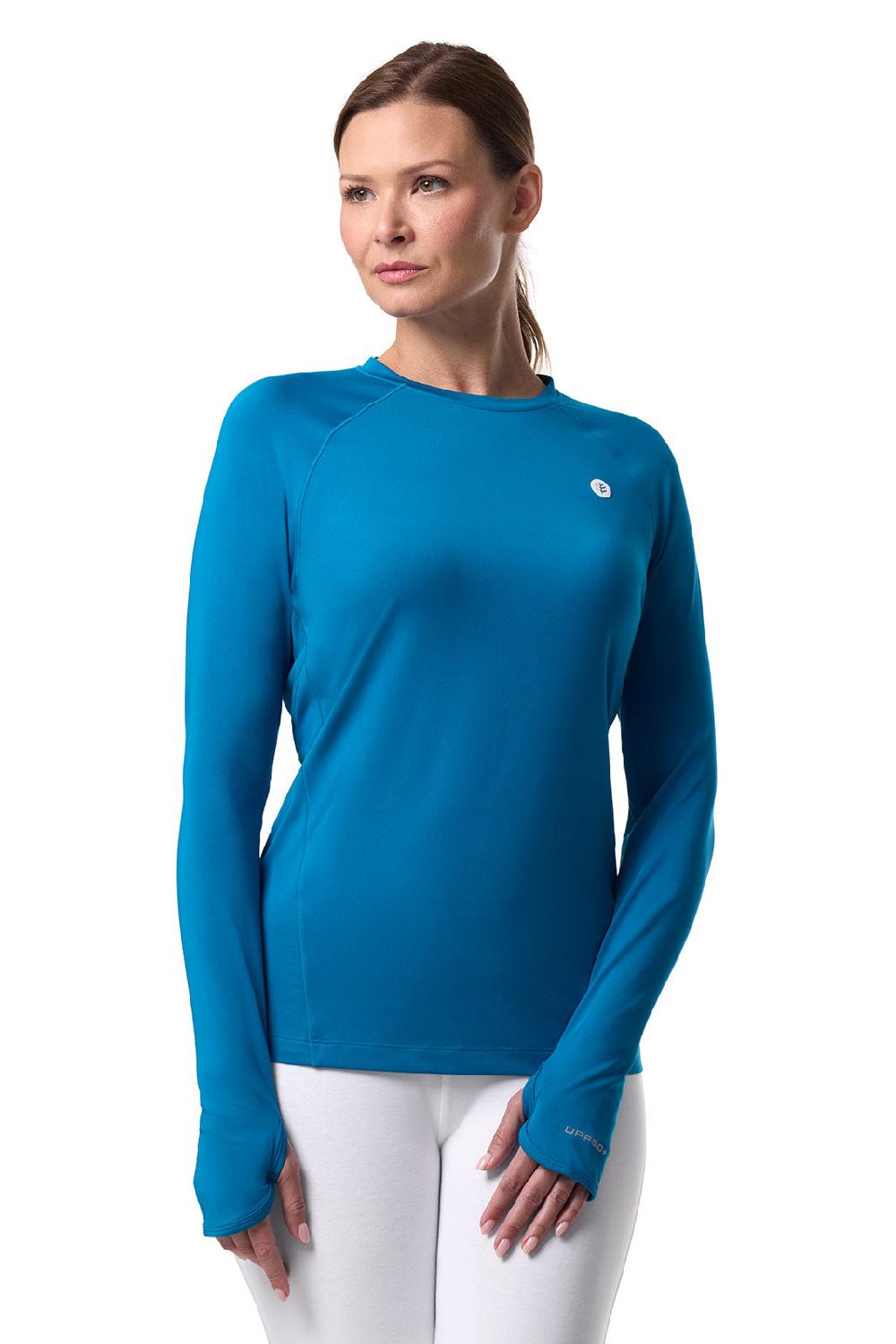 Coolibar Women's Devi Long Sleeve Fitness T-Shirt | Bluejay