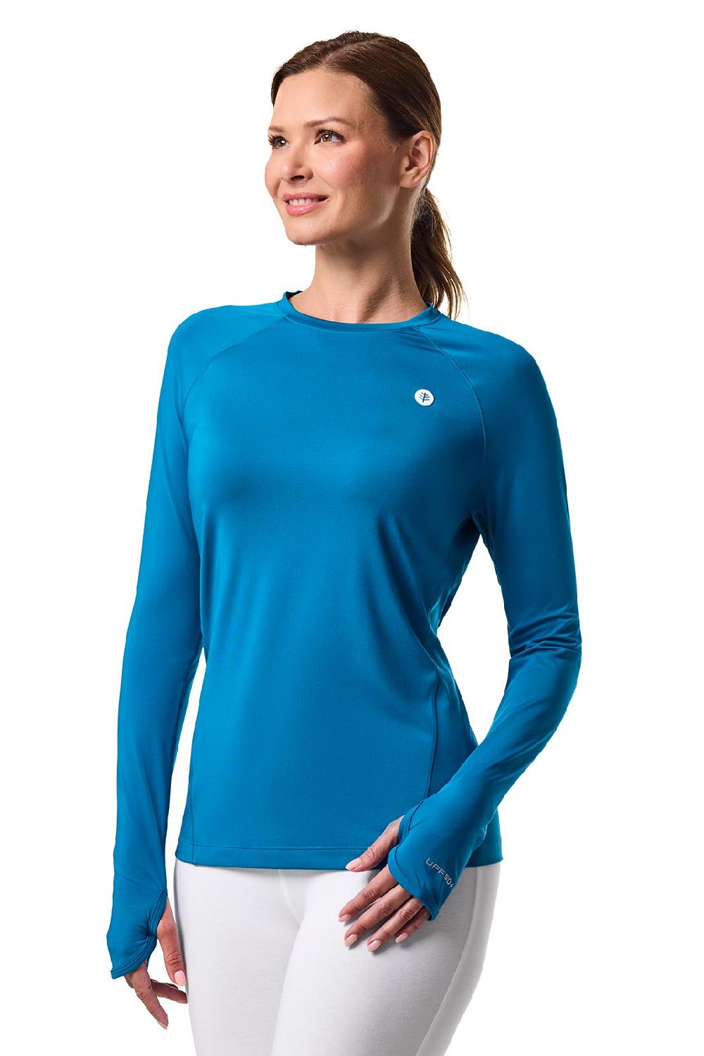 Coolibar Women's Devi Long Sleeve Fitness T-Shirt | Bluejay
