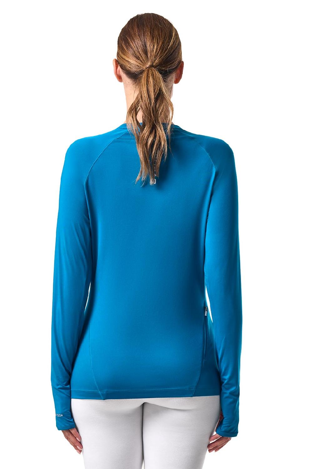 Coolibar Women's Devi Long Sleeve Fitness T-Shirt | Bluejay