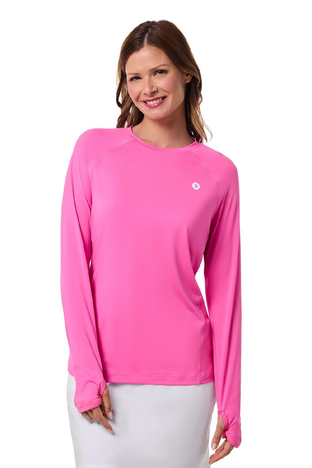 Coolibar Women's Devi Long Sleeve Fitness T-Shirt | Tulip Pink
