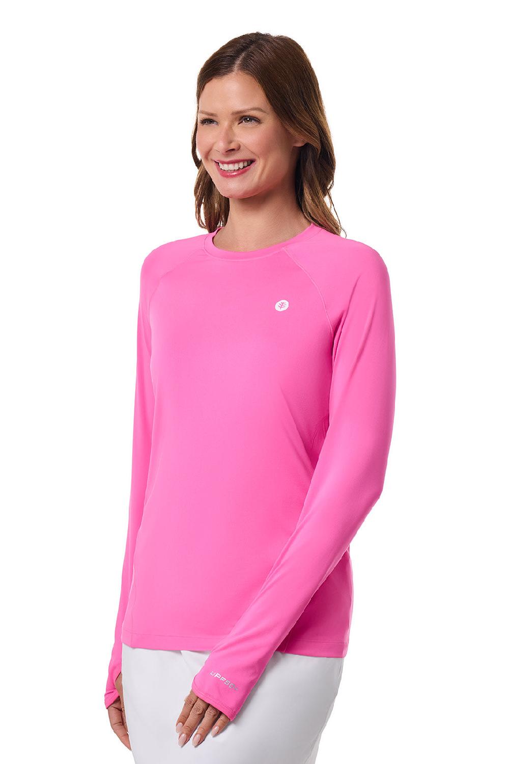Coolibar Women's Devi Long Sleeve Fitness T-Shirt | Tulip Pink