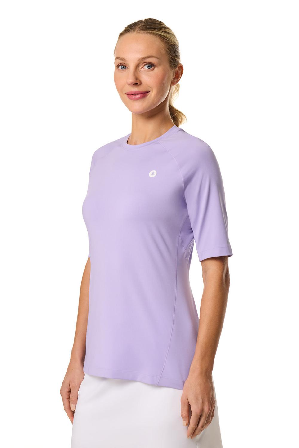 Coolibar Women's Devi Short Sleeve Fitness | Lavendula