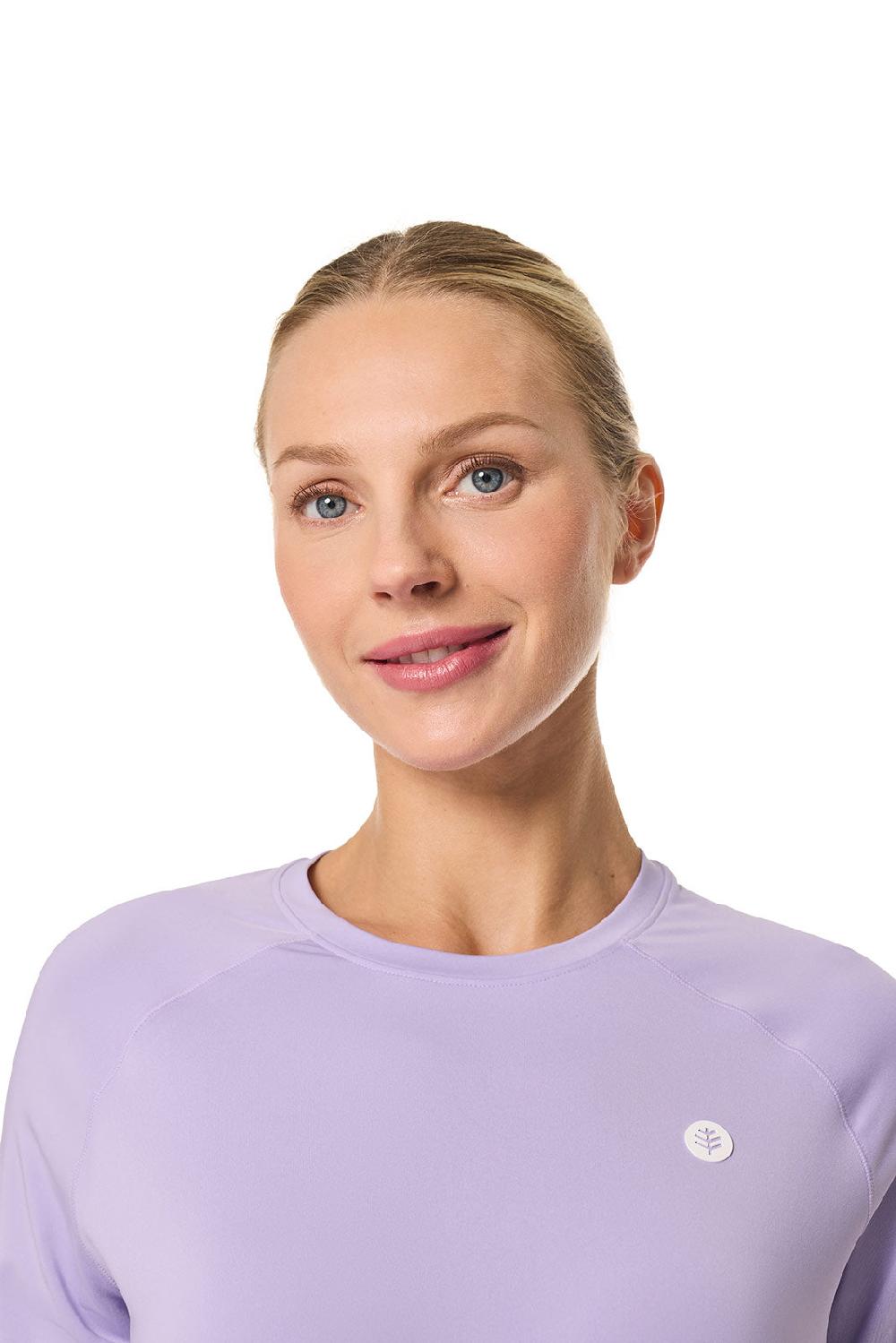 Coolibar Women's Devi Short Sleeve Fitness | Lavendula