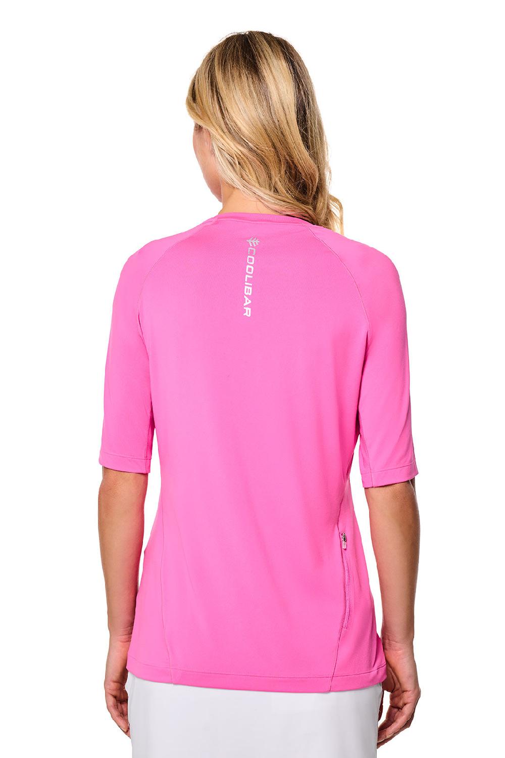 Coolibar Women's Devi Short Sleeve Fitness | Tulip Pink