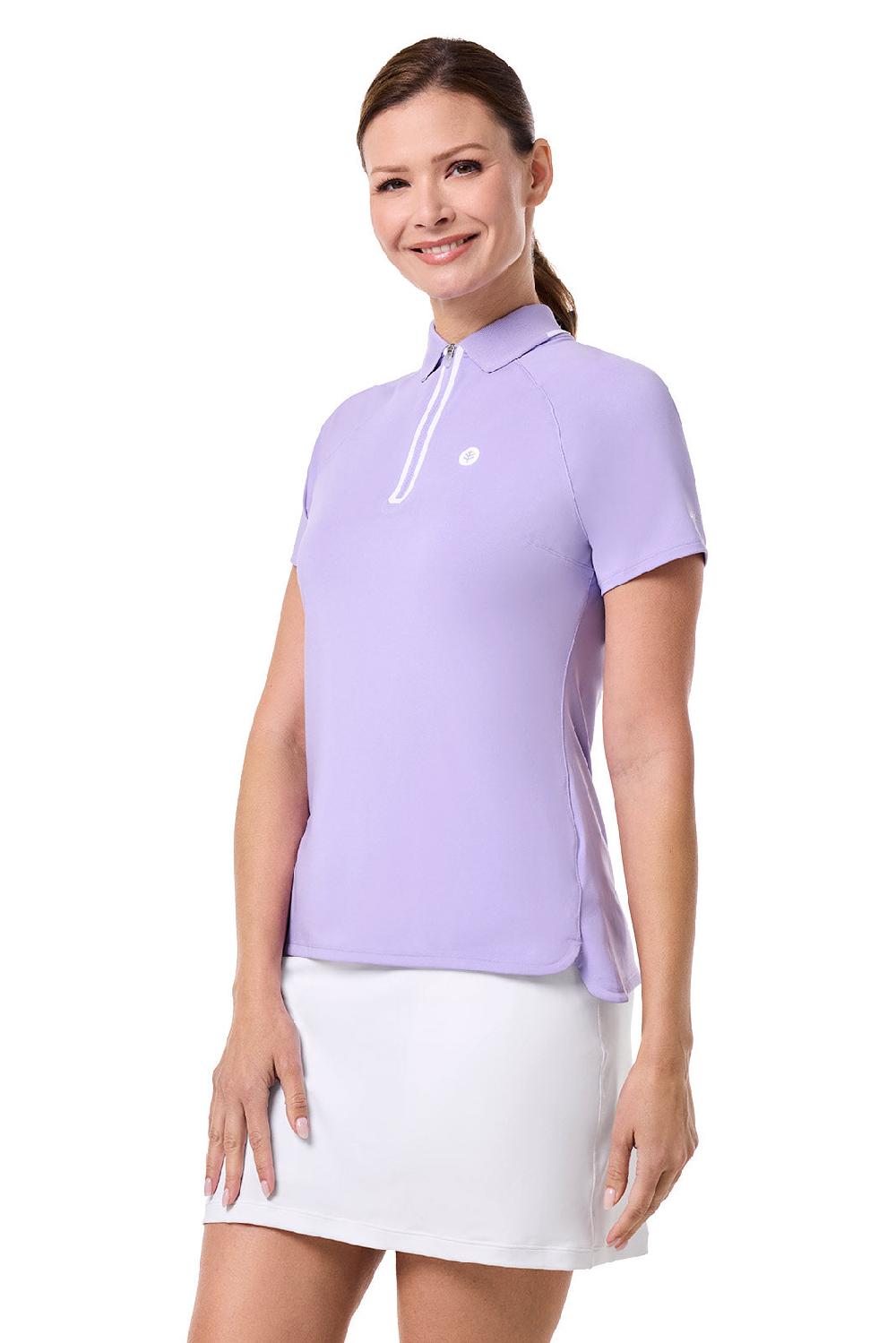 Coolibar Women's Double Eagle Short Sleeve Polo | Lavendula