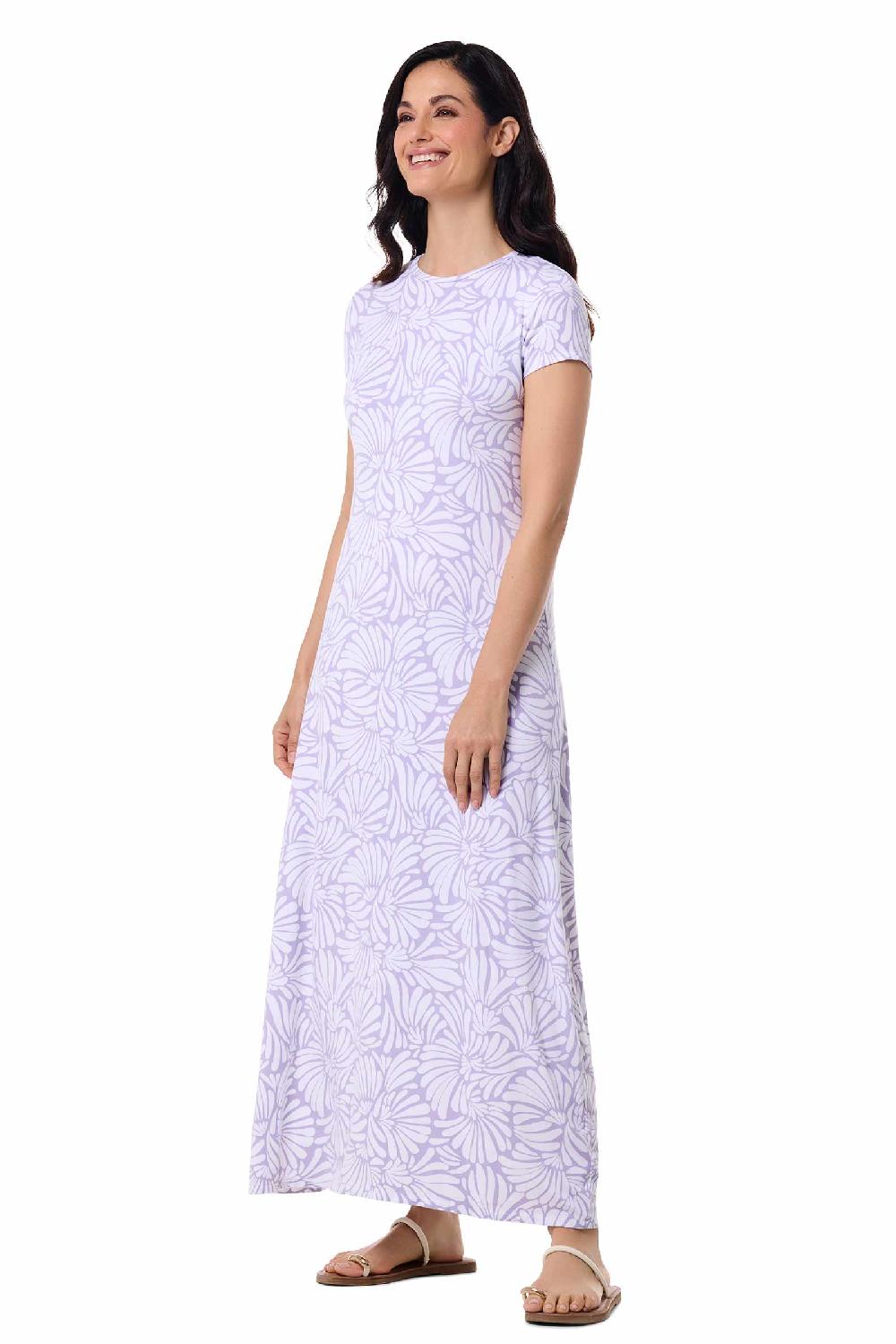 Coolibar Women's Dounelle Maxi Dress | Lavendula Sea Fan