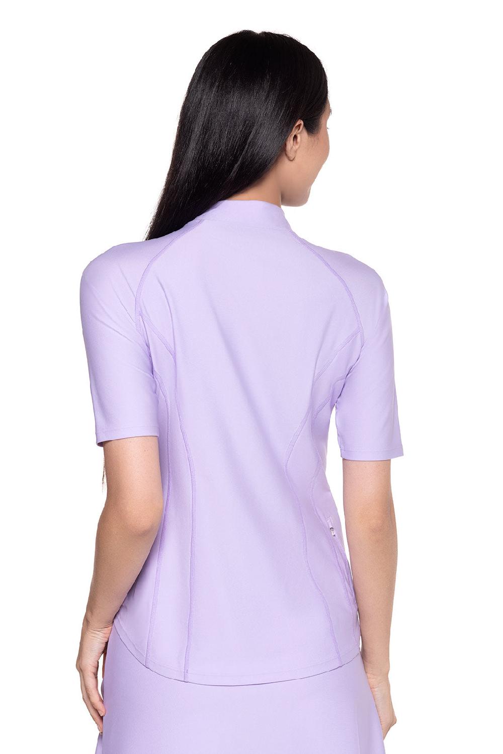 Coolibar Women's Freestyle Short Sleeve Rash Guard | Lavendula