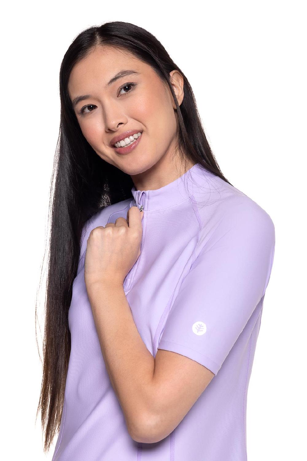 Coolibar Women's Freestyle Short Sleeve Rash Guard | Lavendula
