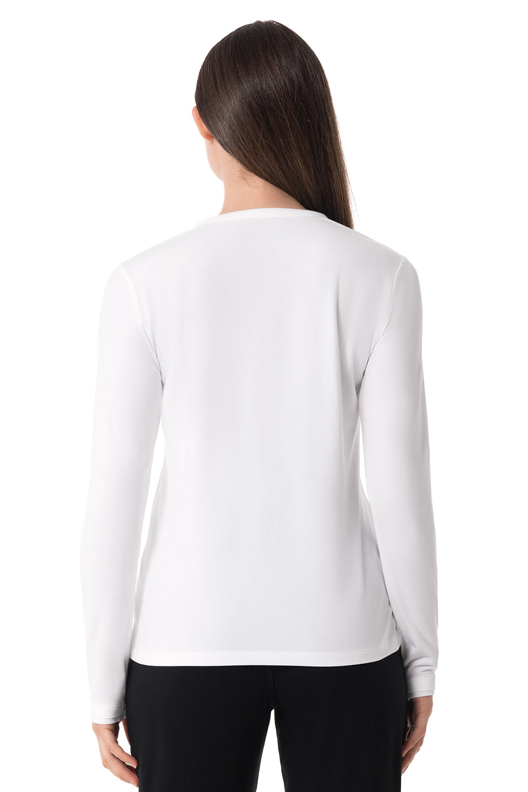 Coolibar Women's Hallandale Long Sleeve Henley | White