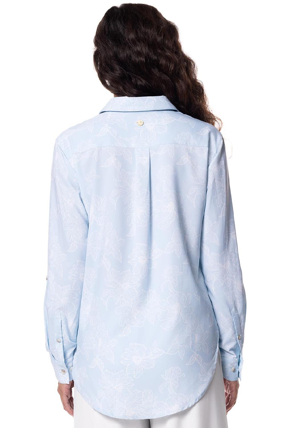 Coolibar Women's Hepburn Shirt | Skyride Perfect Peony