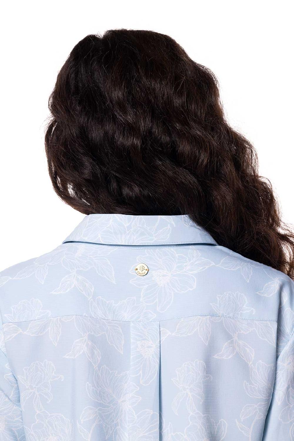 Coolibar Women's Hepburn Shirt | Skyride Perfect Peony