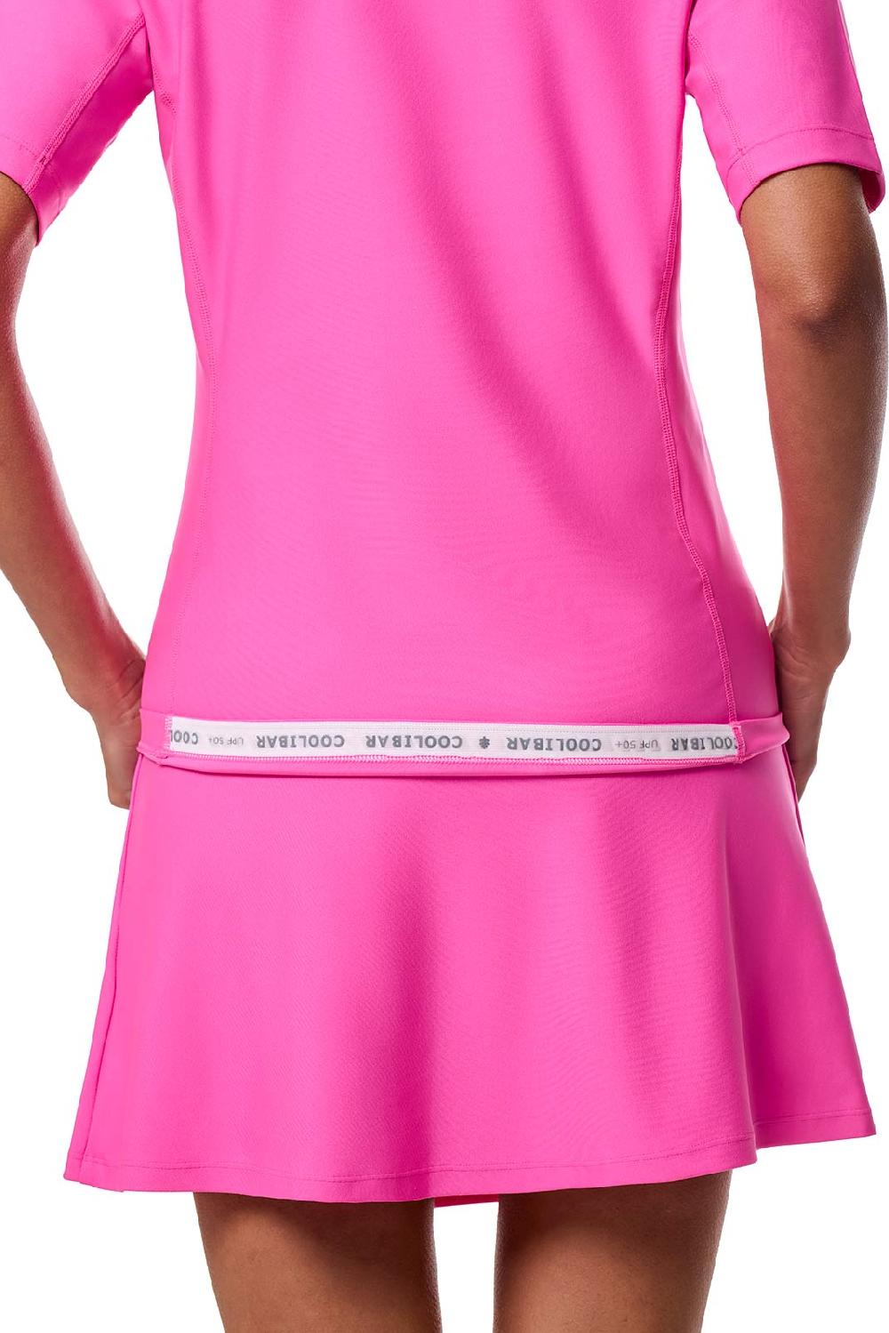 Coolibar Women's Hightide Short Sleeve Swim Shirt | Tulip Pink