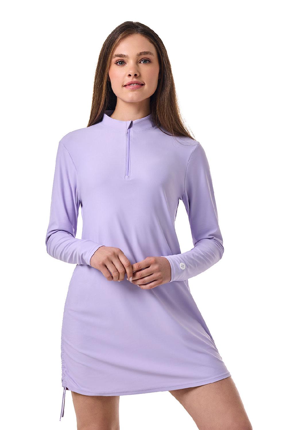 Coolibar Women's Key Biscayne Ruche Swim Top | Lavendula