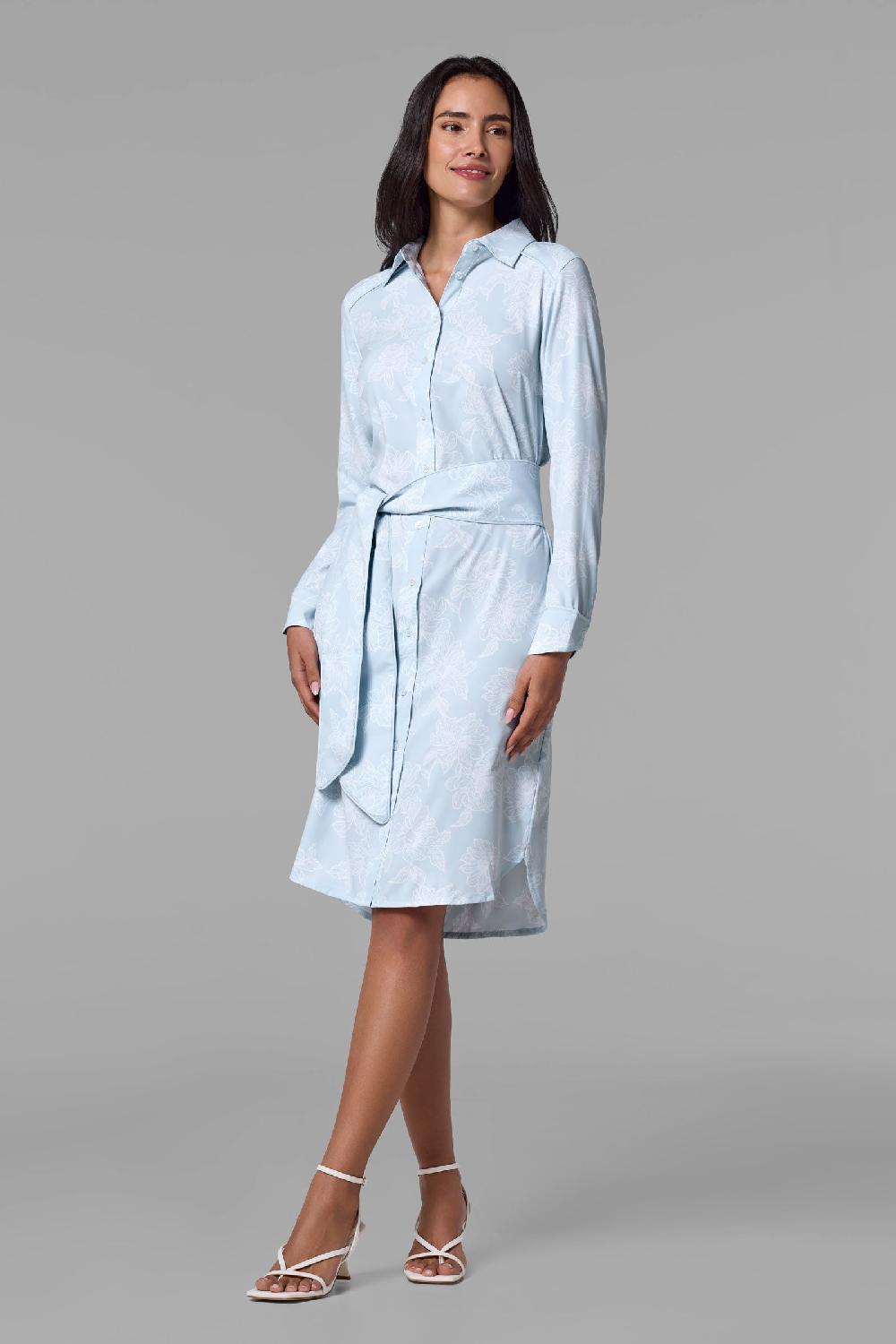 coolibar Women's Kitts Shirt Dress | Skyride Perfect Peony