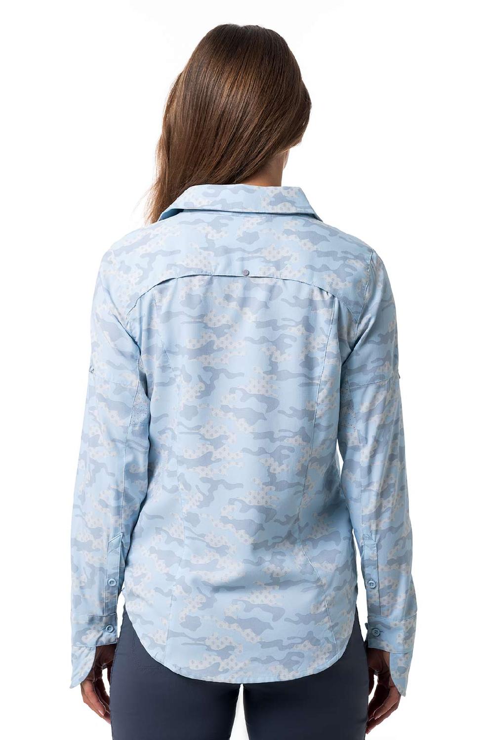 Coolibar Women's Kodia Fishing Shirt | Skyride Coastal Camo