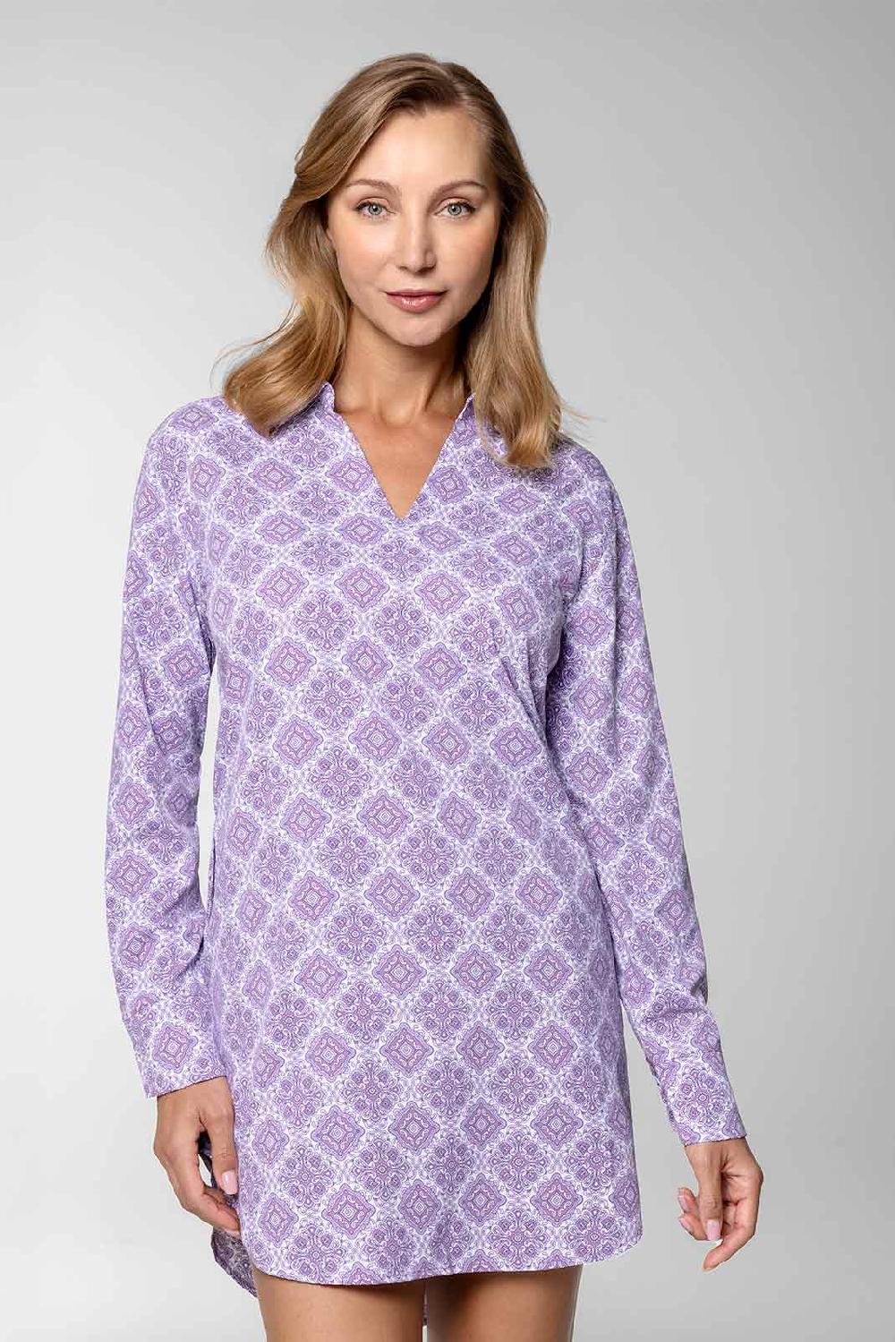 Coolibar Women's Koesta Cover-Up | Lavendula Diamond Mandala